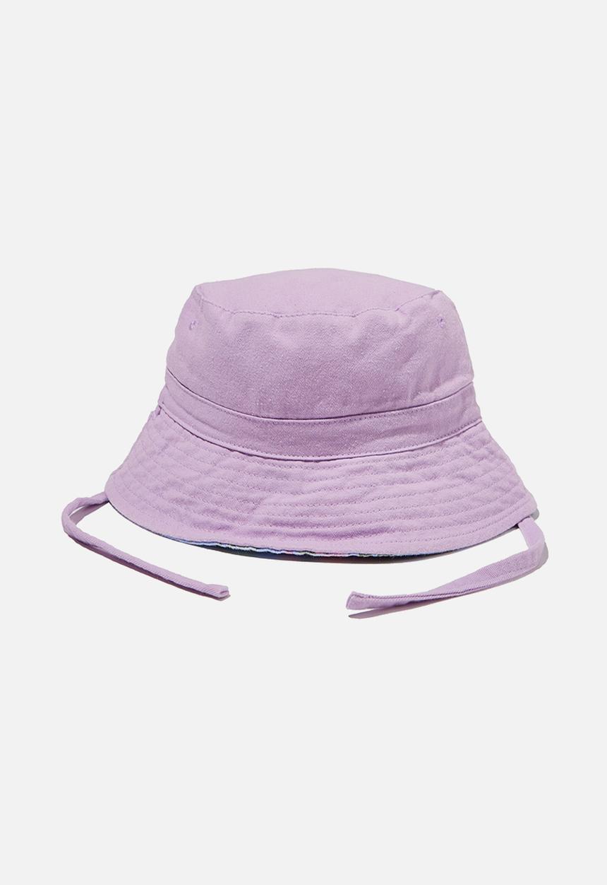 Cotton On - Reversible bucket hat - pale violet/whitby rosie floral
