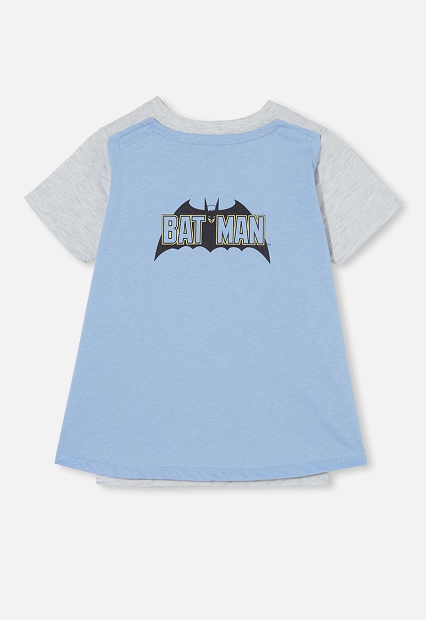 Cotton On - Short sleeve license cape tee - lcn wb summer grey marle / batman