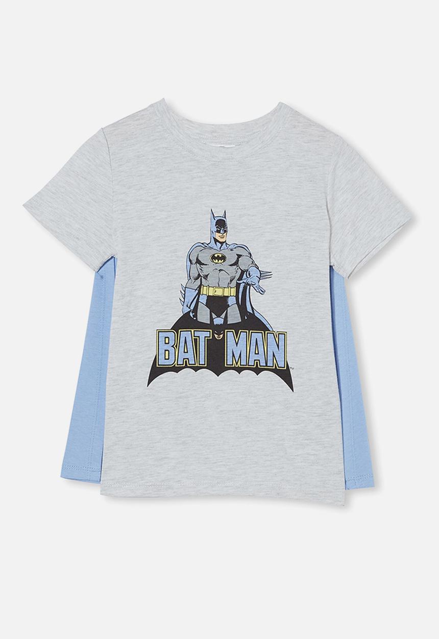 Cotton On - Short sleeve license cape tee - lcn wb summer grey marle / batman
