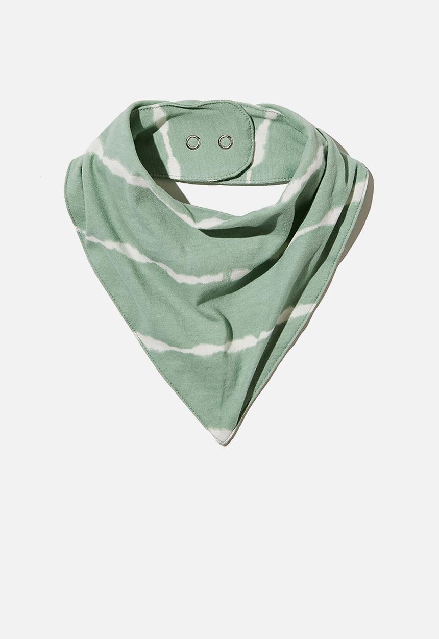 Cotton On - The bandana bib - smashed avo linear tie dye