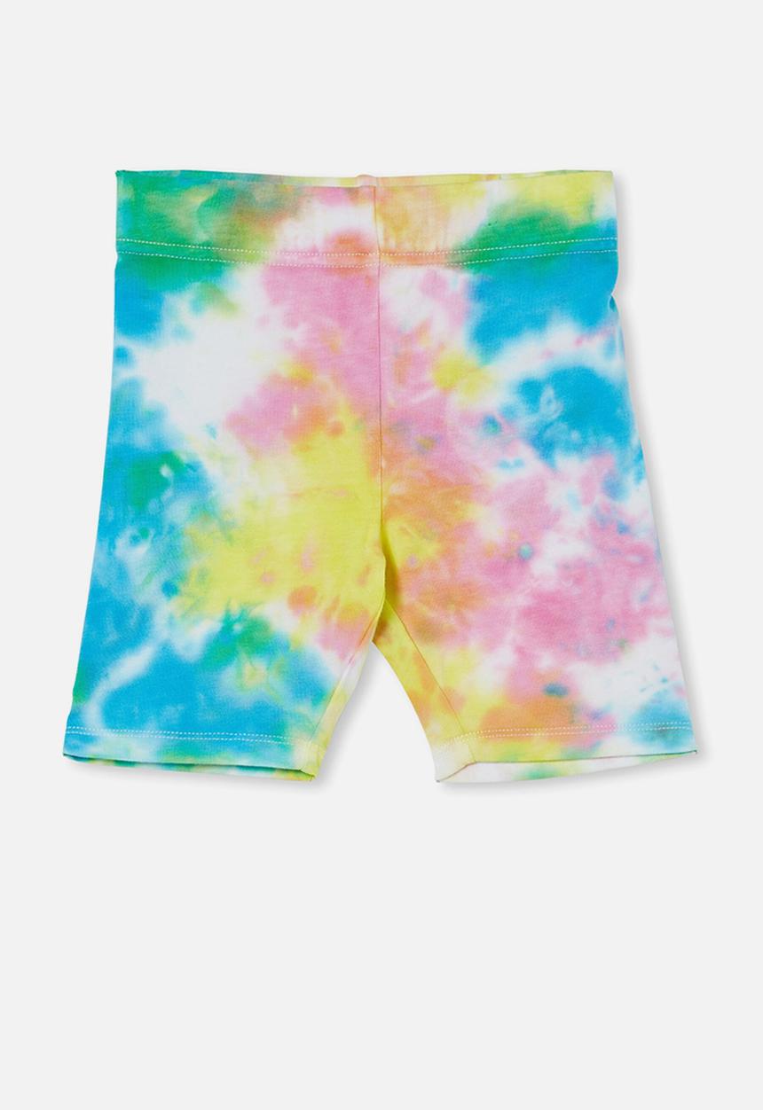 Cotton On - Hailey bike short - bright rainbow tie dye