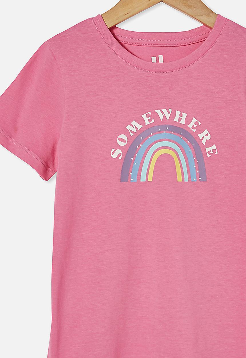 Cotton On - Penelope short sleeve tee - pink gerbera/somewhere