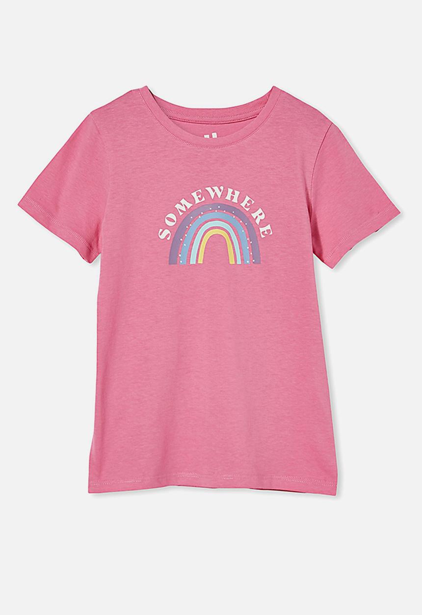Cotton On - Penelope short sleeve tee - pink gerbera/somewhere