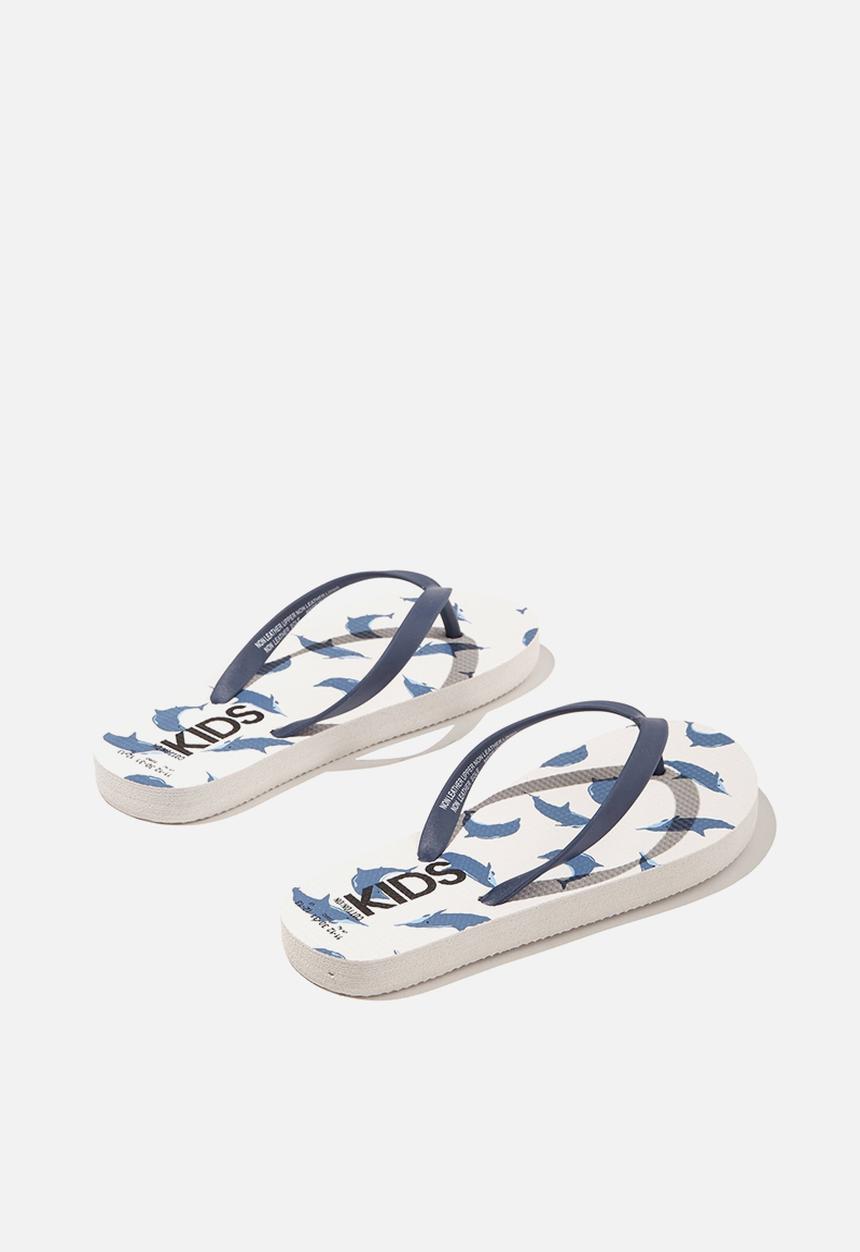 Cotton On - Printed flip flop - dolphin blue