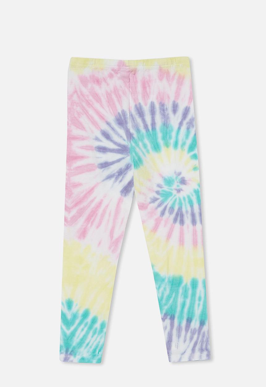 Cotton On - Huggie tights - pastel rainbow spiral tie dye