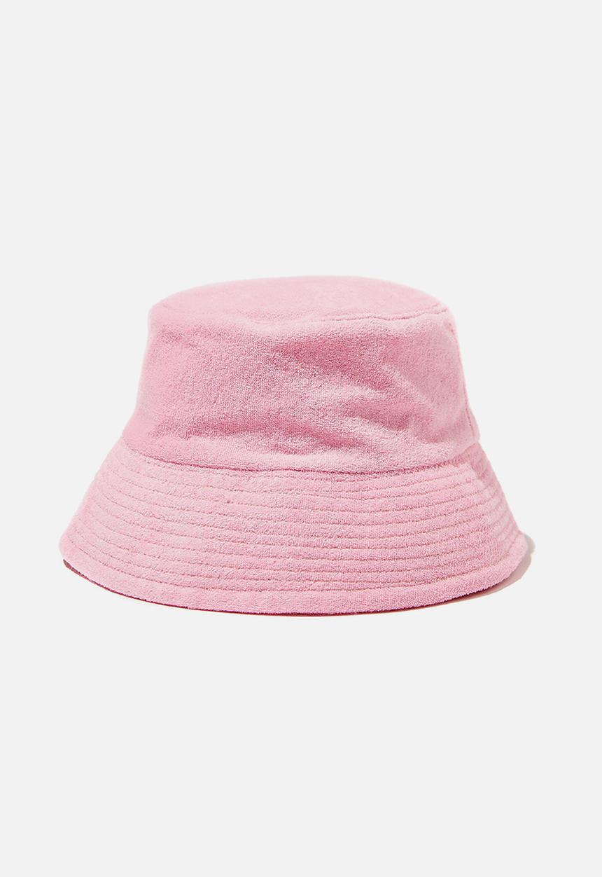 Cotton On - Kids bucket hat - cali pink terry