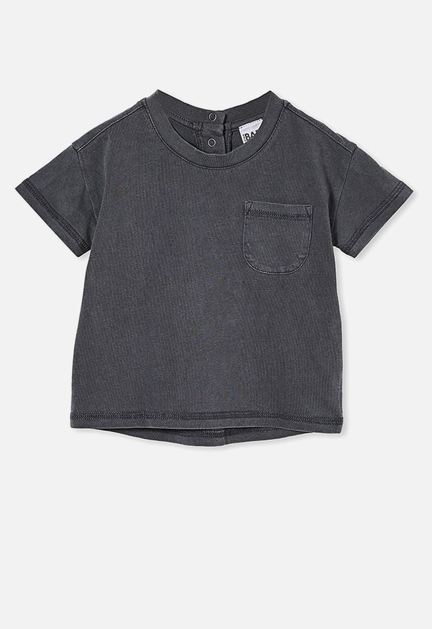Cotton On - Alfie drop shoulder tee - rabbit grey wash