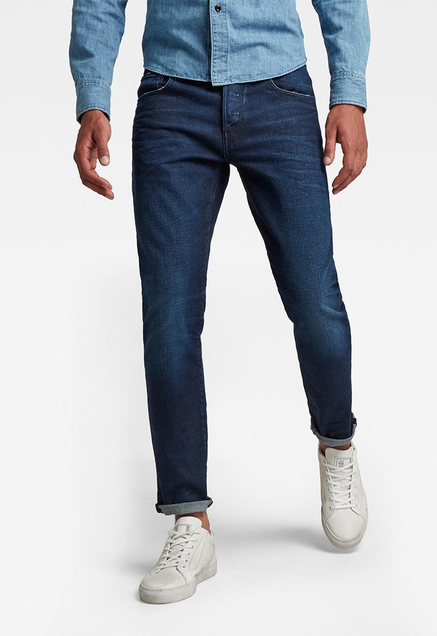 G-STAR - 3301 Slim - worn in ultramarine
