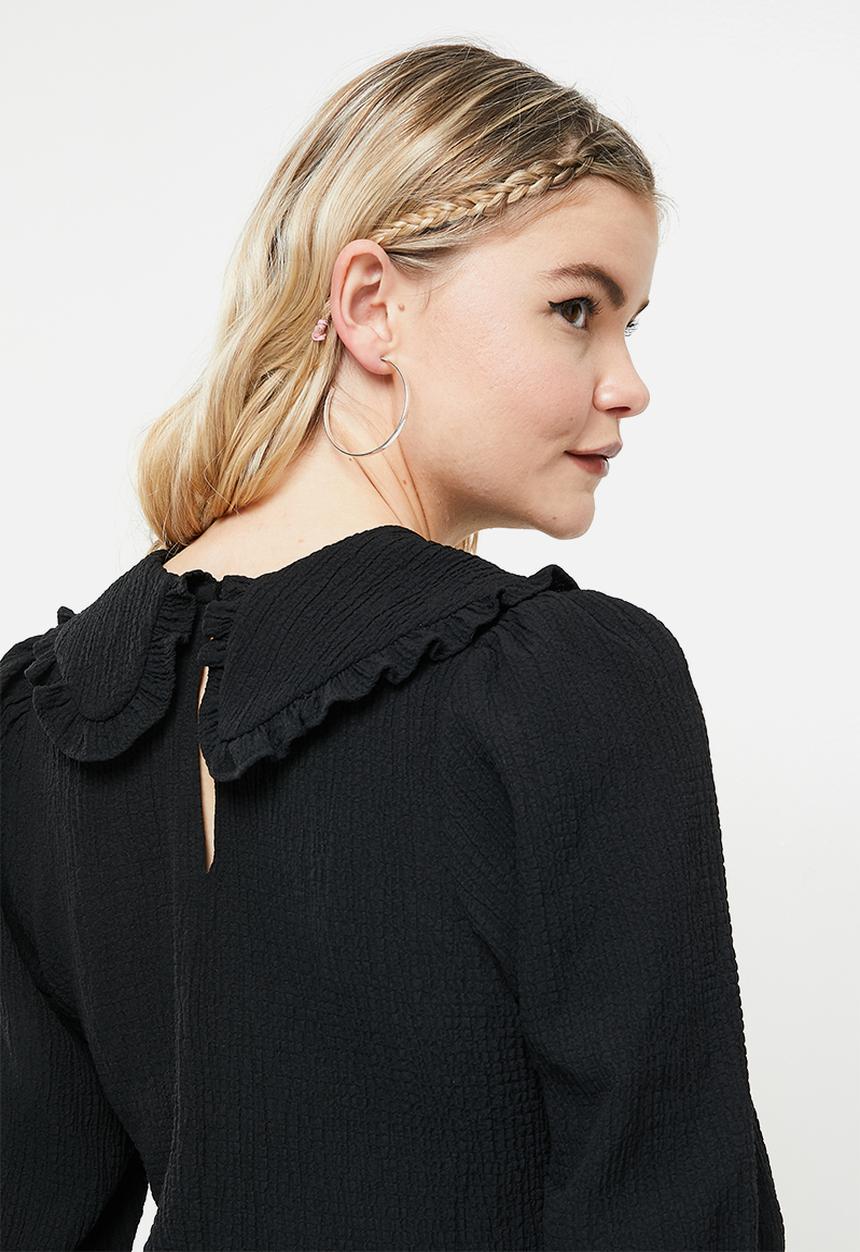 Blake - Peterpan cropped blouse - black 