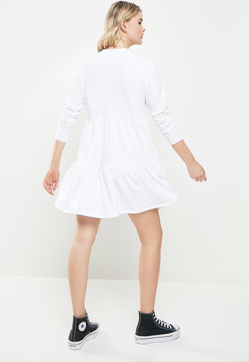 Blake - Tiered mini dress - white 
