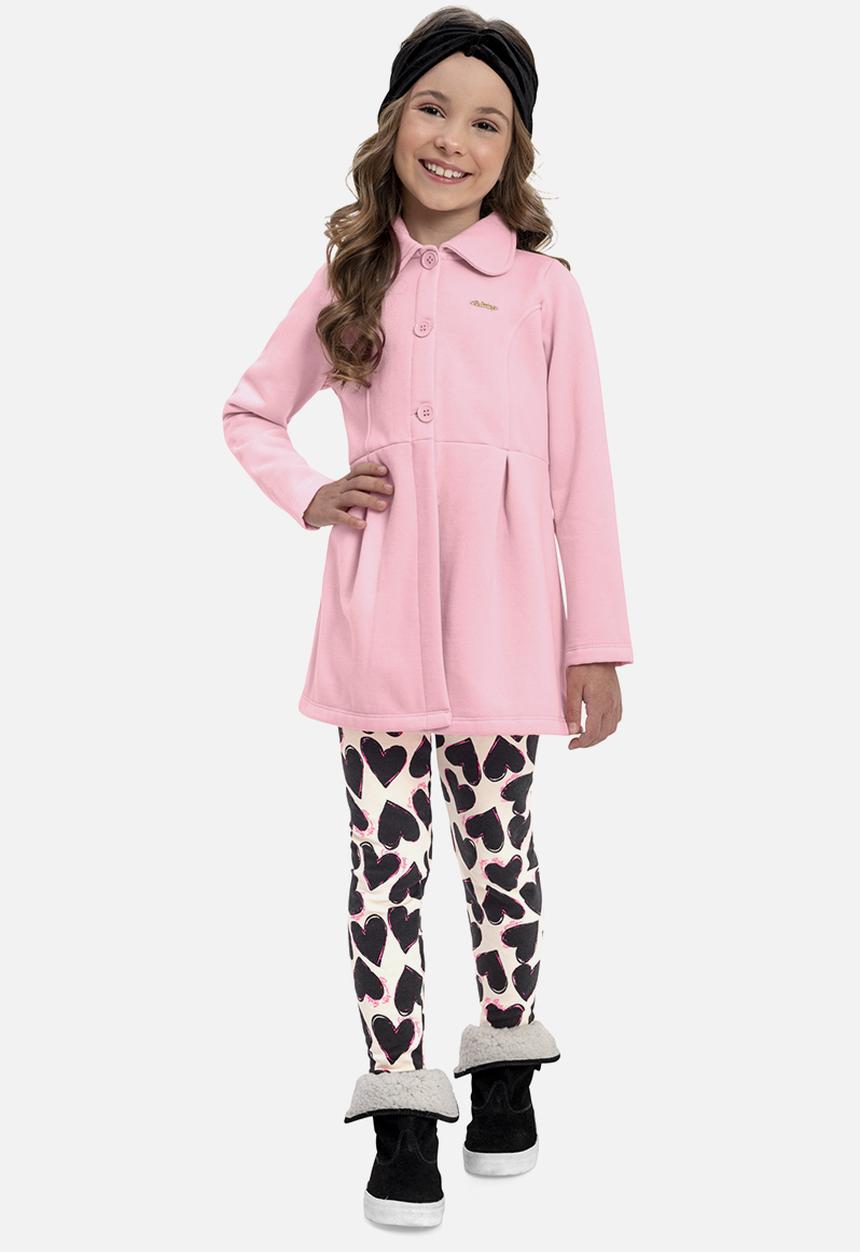 Quimby - Girls coat & legging set - pink