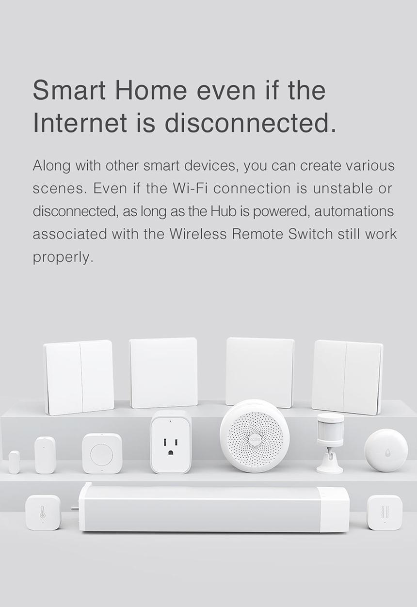 Aqara - Wireless remote double rocker switch - white
