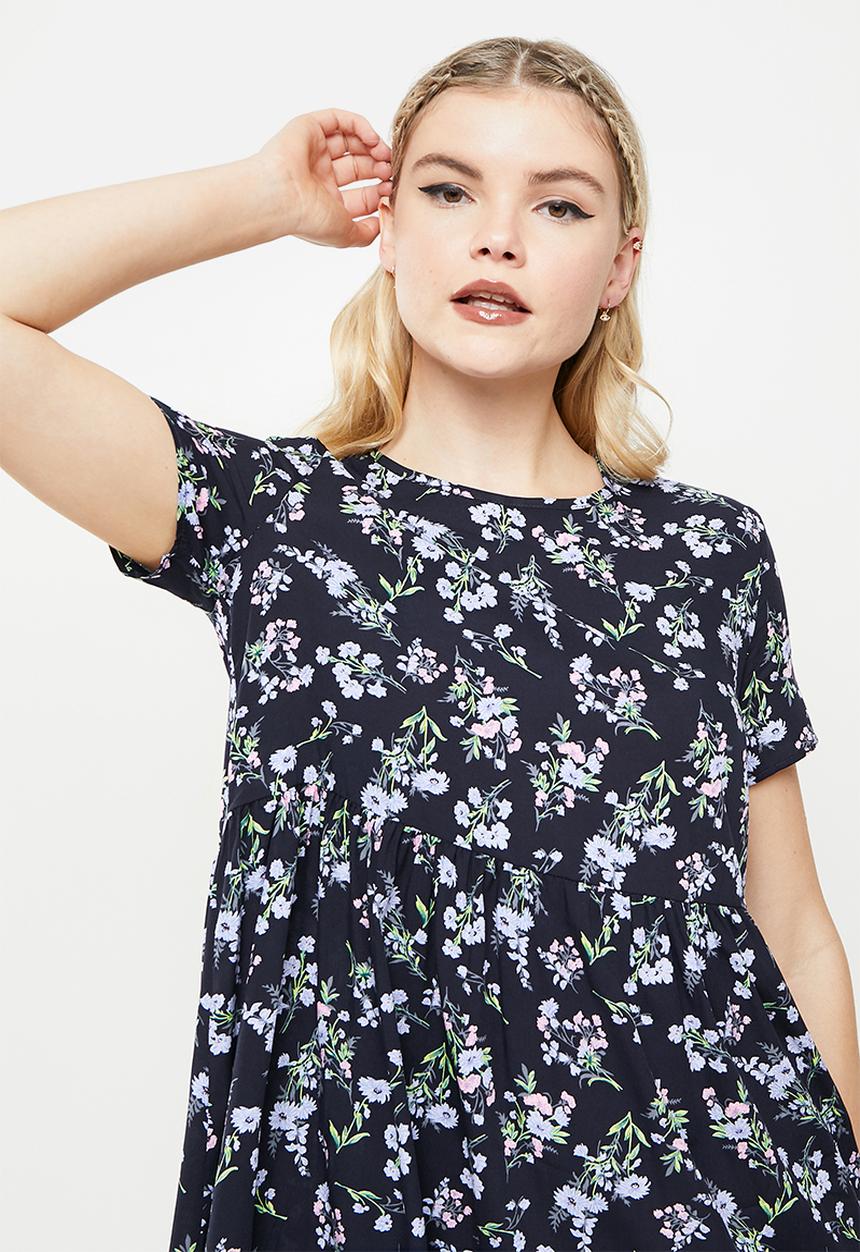 Blake - Babydoll mini dress - navy