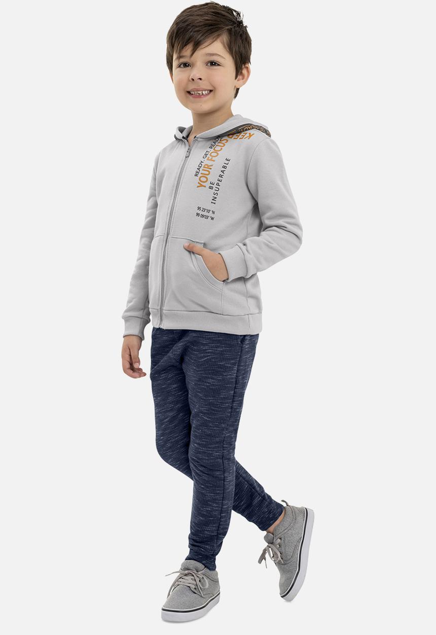 Quimby - Tweens jacket & pants set - grey & blue