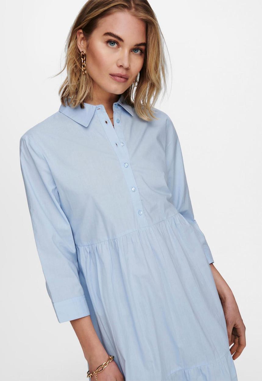 Jacqueline de Yong - Ulle 3/4 maxi dress - cashmere blue