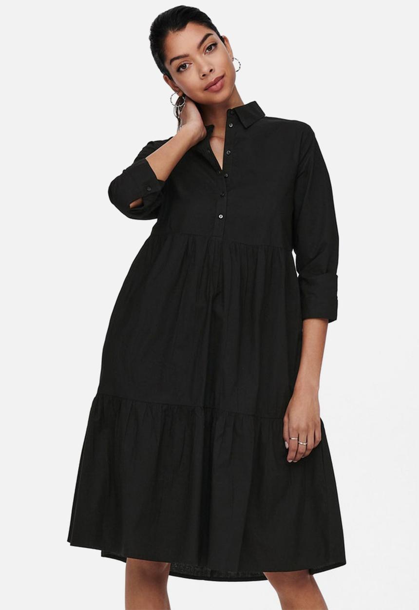 Jacqueline de Yong - Ulle 3/4 maxi dress - black
