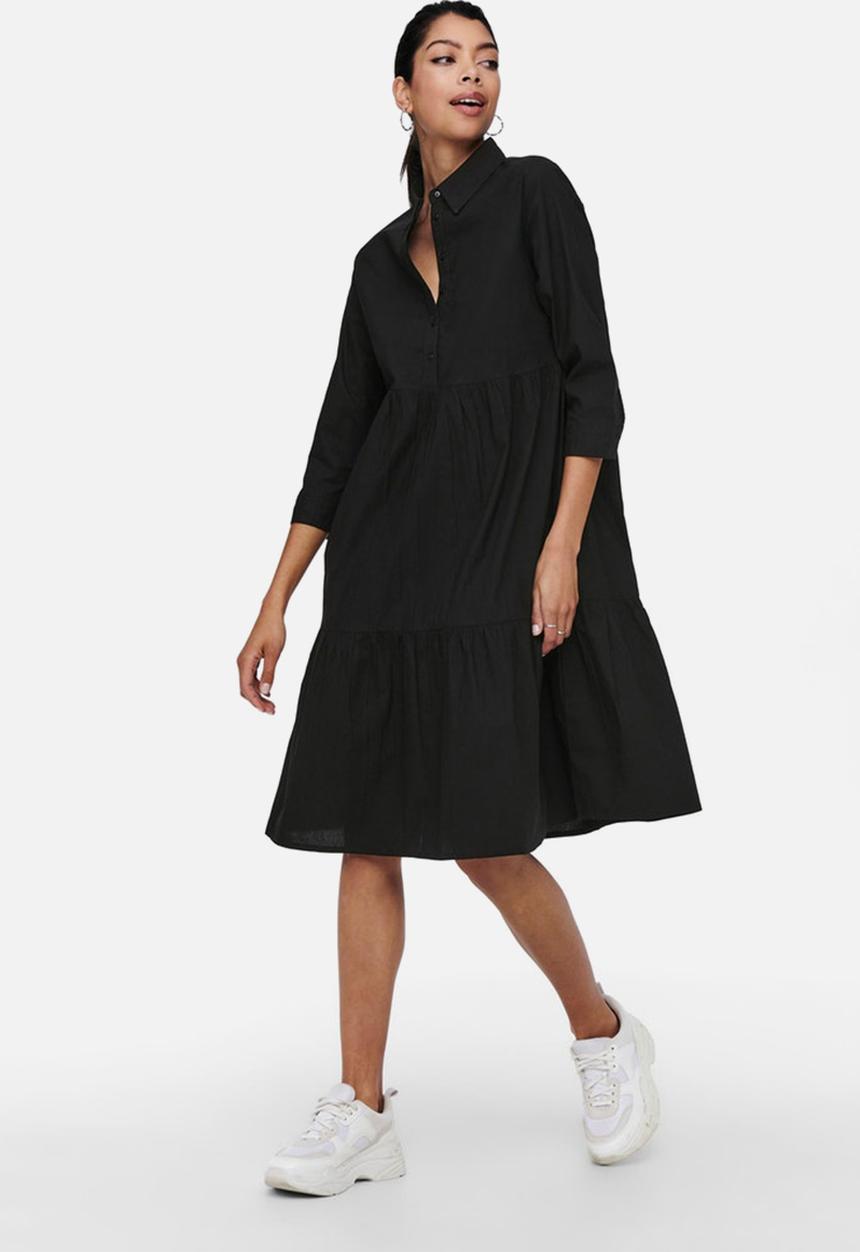 Jacqueline de Yong - Ulle 3/4 maxi dress - black