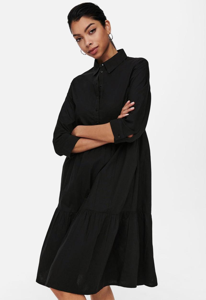 Jacqueline de Yong - Ulle 3/4 maxi dress - black