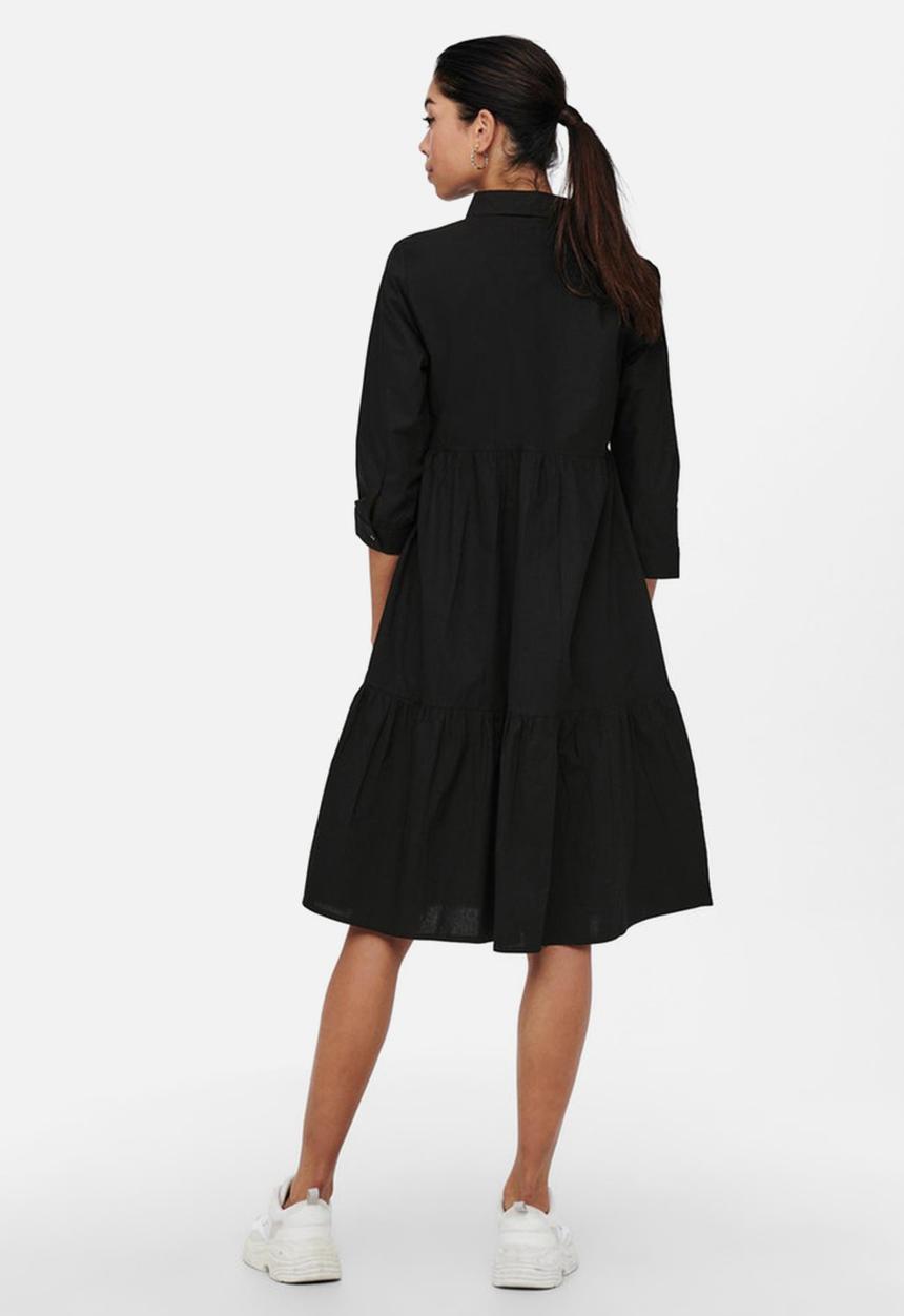 Jacqueline de Yong - Ulle 3/4 maxi dress - black