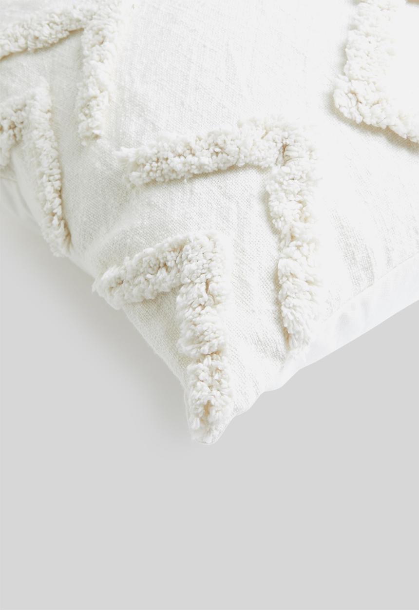 Sixth Floor - Nero tufted cushion cover - white