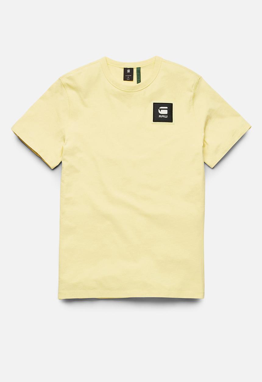 G-STAR - Badge logo+ short sleeve T-shirt - dk bleach yellow