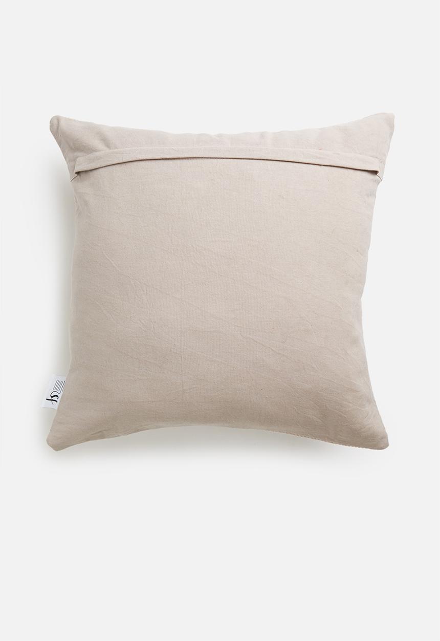 Sixth Floor - Stonewashed canvas cushion cover - blush