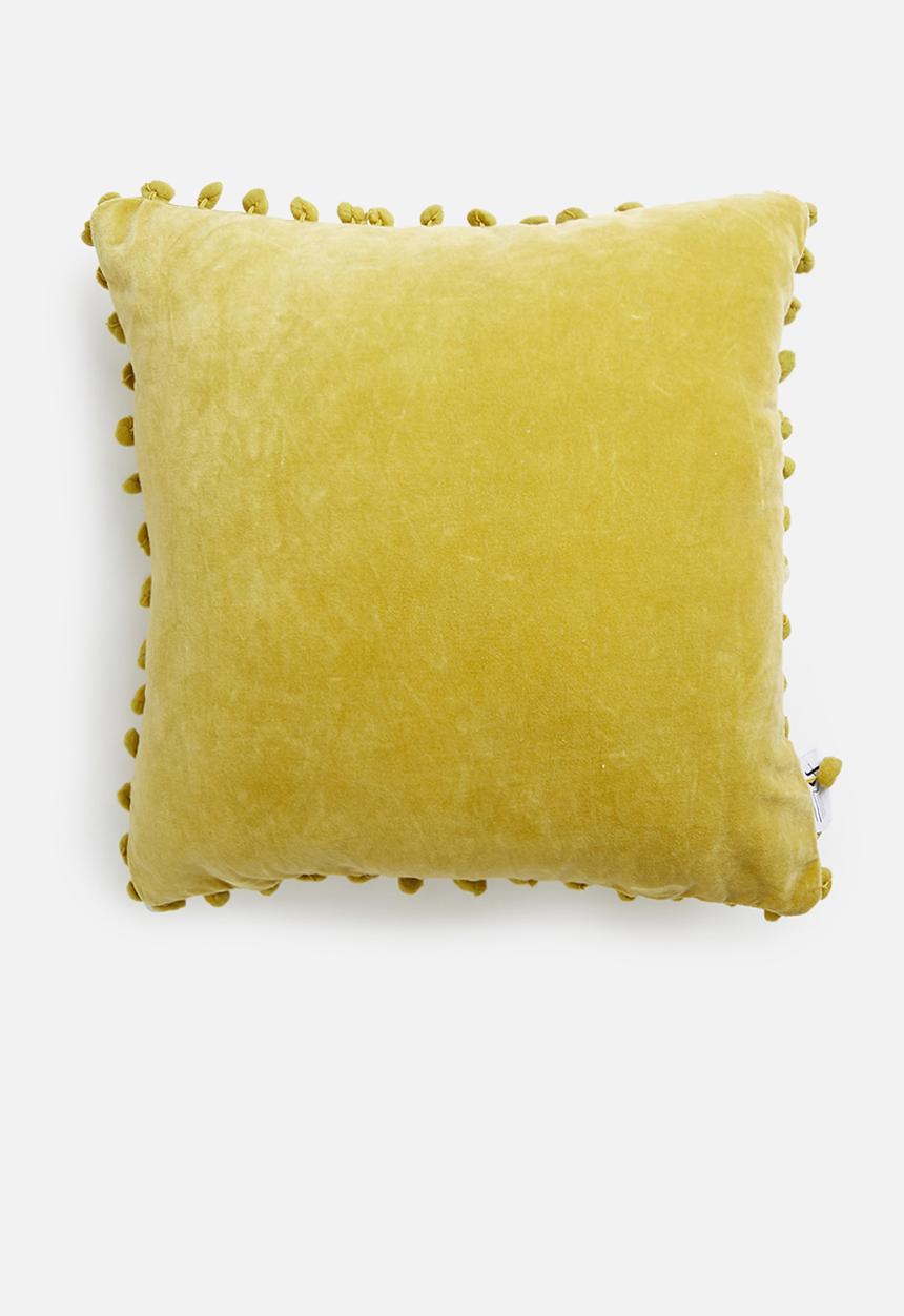 Sixth Floor - Pampa velvet cushion cover - mustard