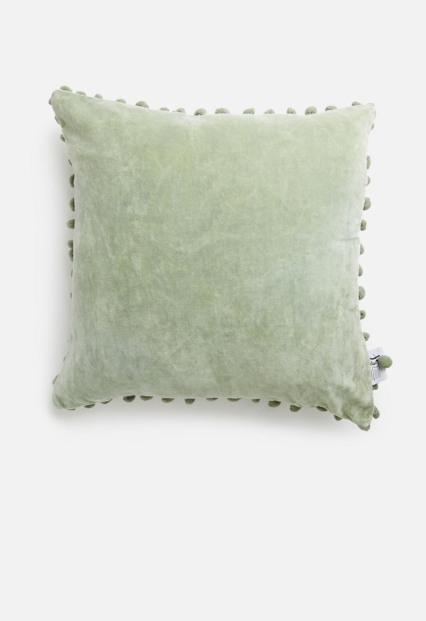 Sixth Floor - Pampa velvet cushion cover - sage