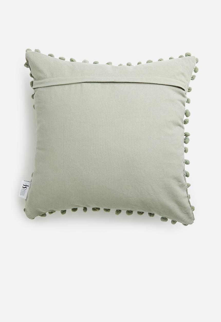 Sixth Floor - Pampa velvet cushion cover - sage