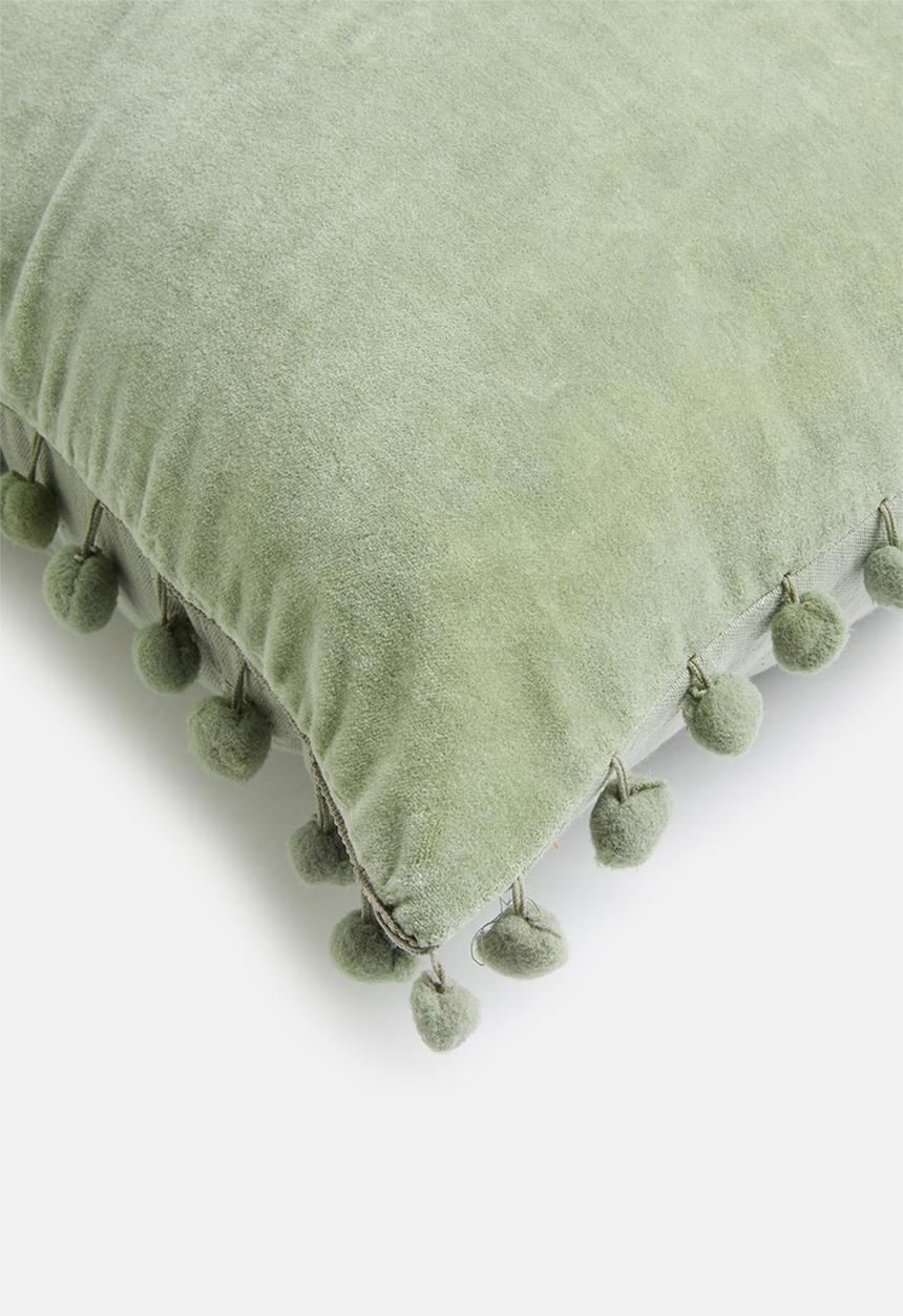 Sixth Floor - Pampa velvet cushion cover - sage