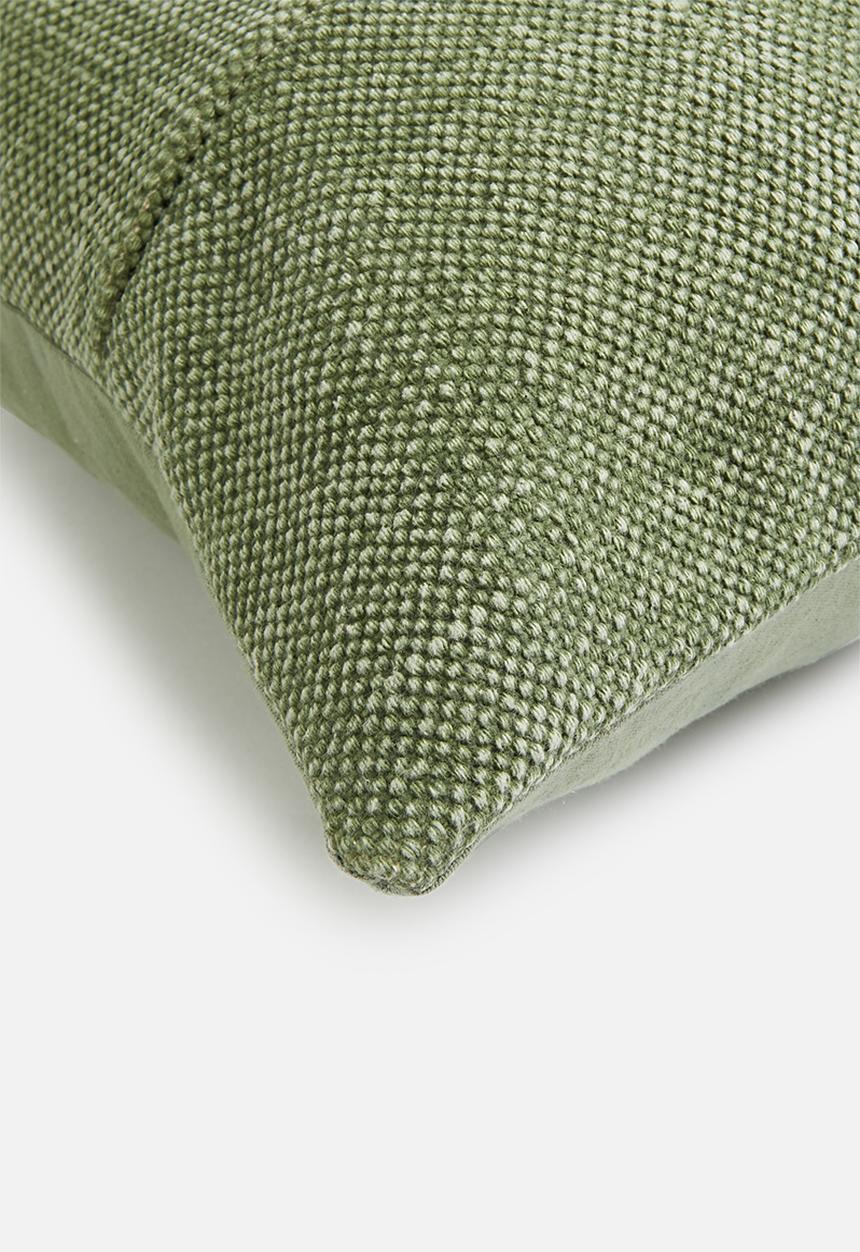 Sixth Floor - Stonewashed canvas cushion cover - moss