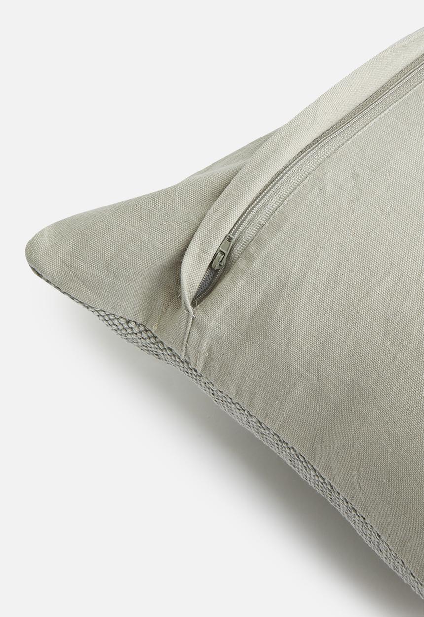 Sixth Floor - Stonewashed canvas cushion cover - grey