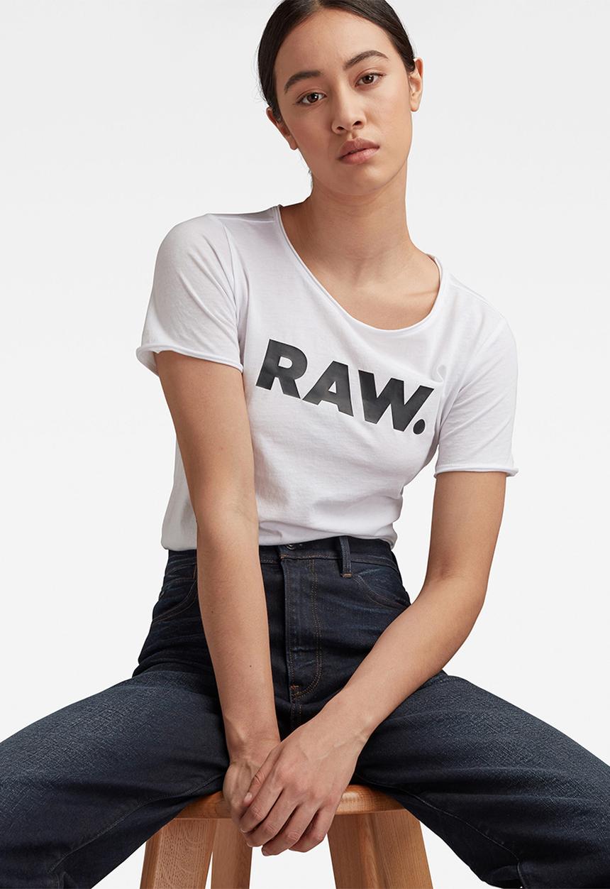 G-STAR - Raw. slim graphic - white