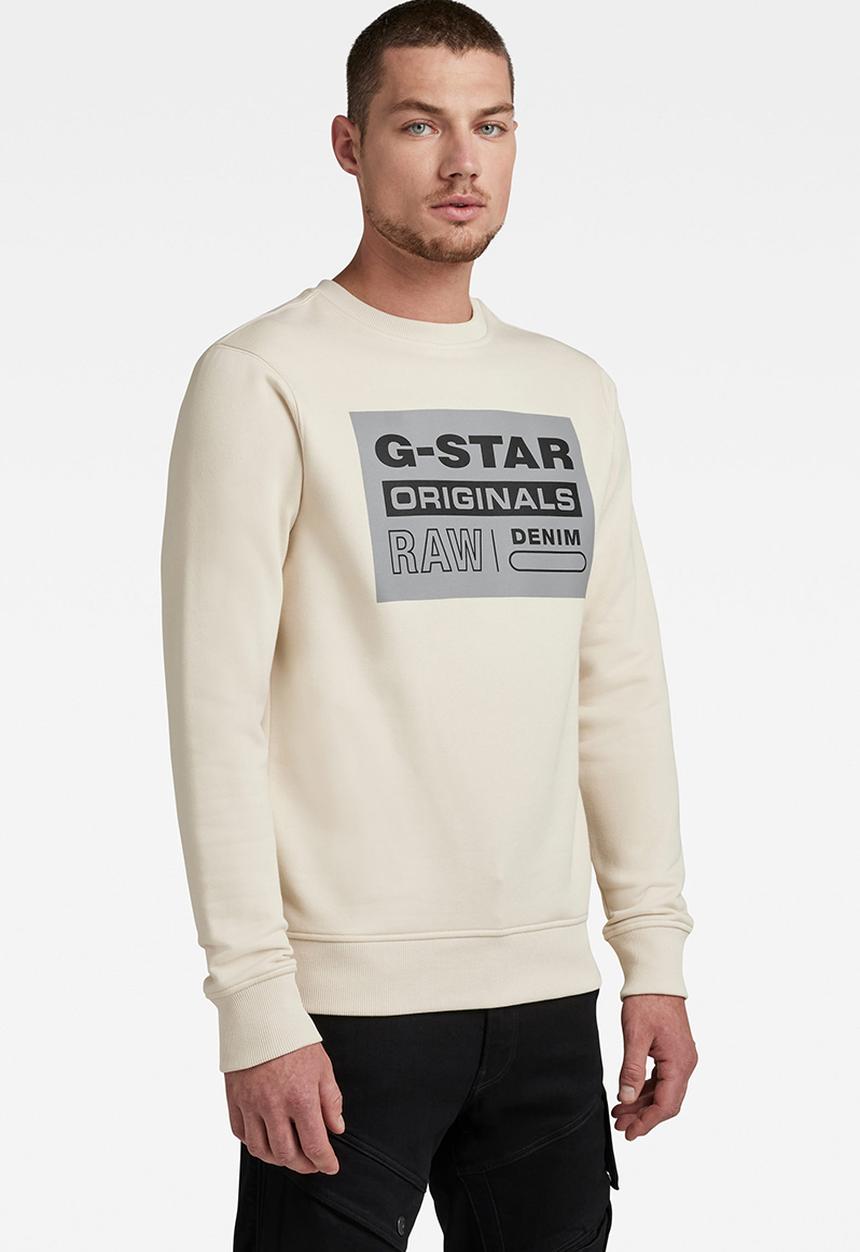 G-STAR - Original label R sweater - whitebait