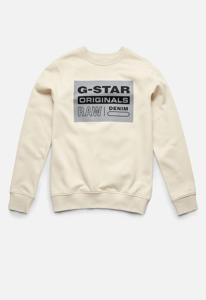 G-STAR - Original label R sweater - whitebait
