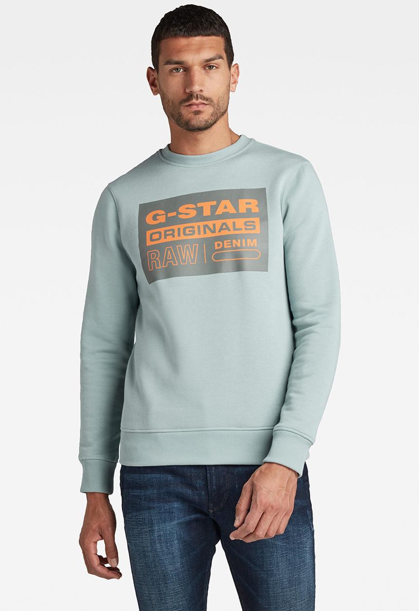 G-STAR - Original label R sweater - synthetic blue