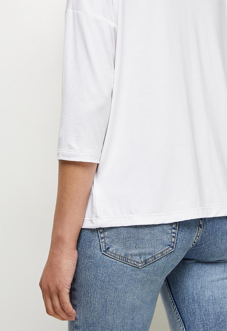 edit - Bamboo boxy tee - white