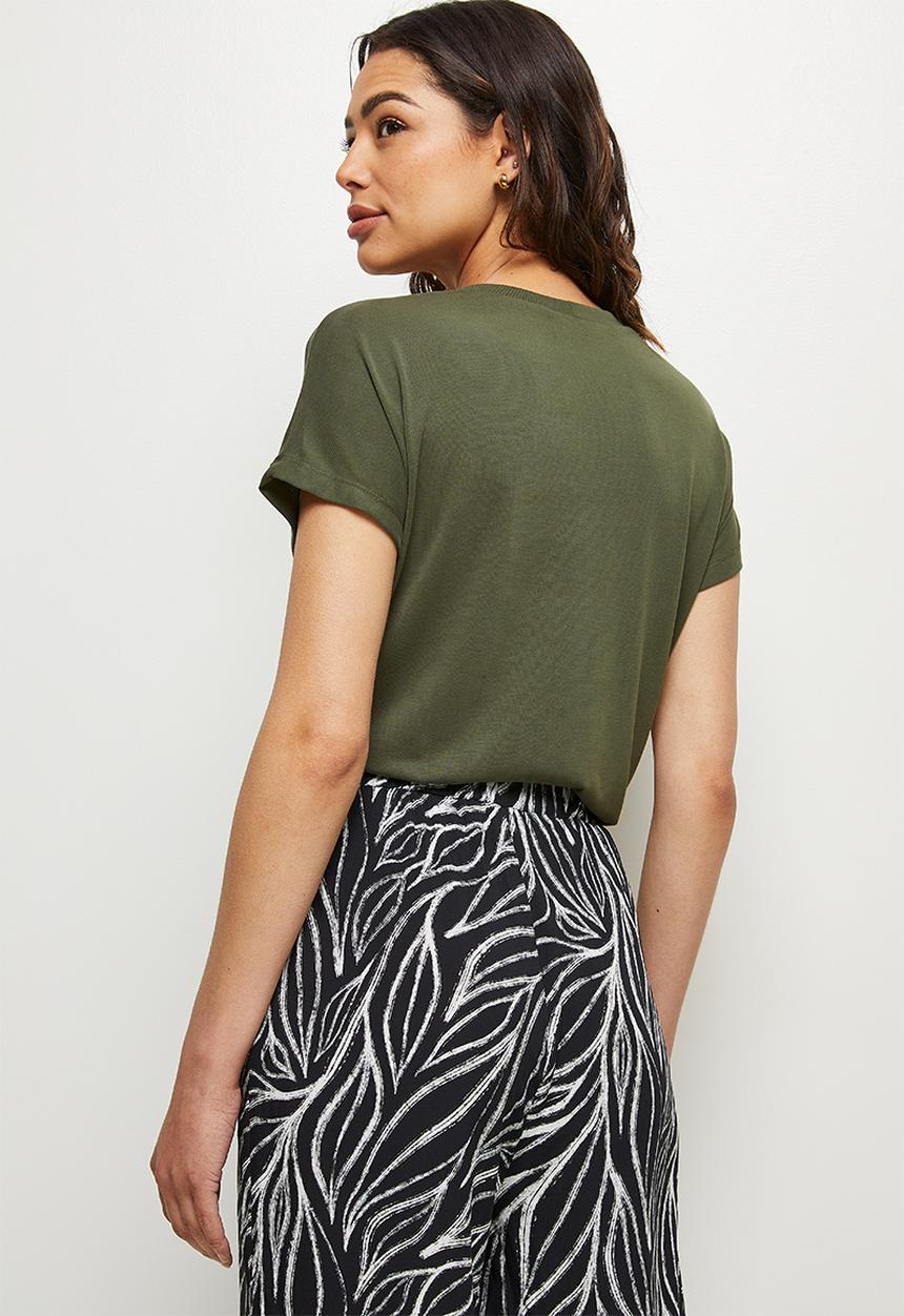edit - Modal boxy washed tee - olive