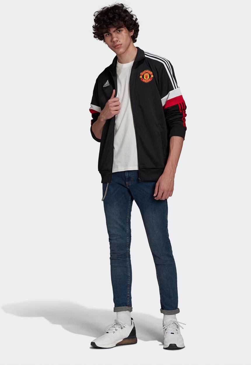 adidas Performance - MANCHESTER UNITED 3-STRIPES TRACK TOP - black