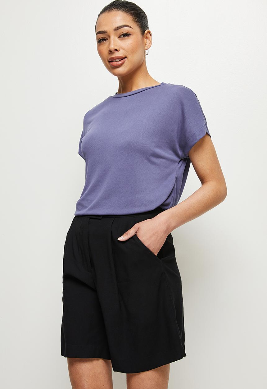 edit - Modal boxy washed tee - indigo