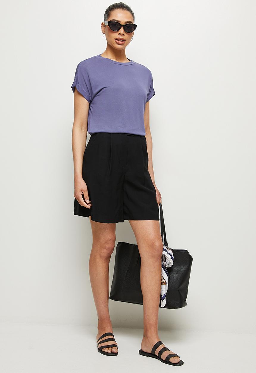 edit - Modal boxy washed tee - indigo