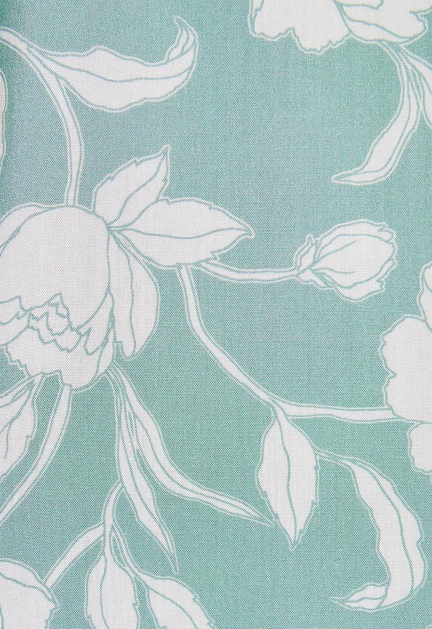 edit - Bellow sleeve peasant blouse - aqua floral