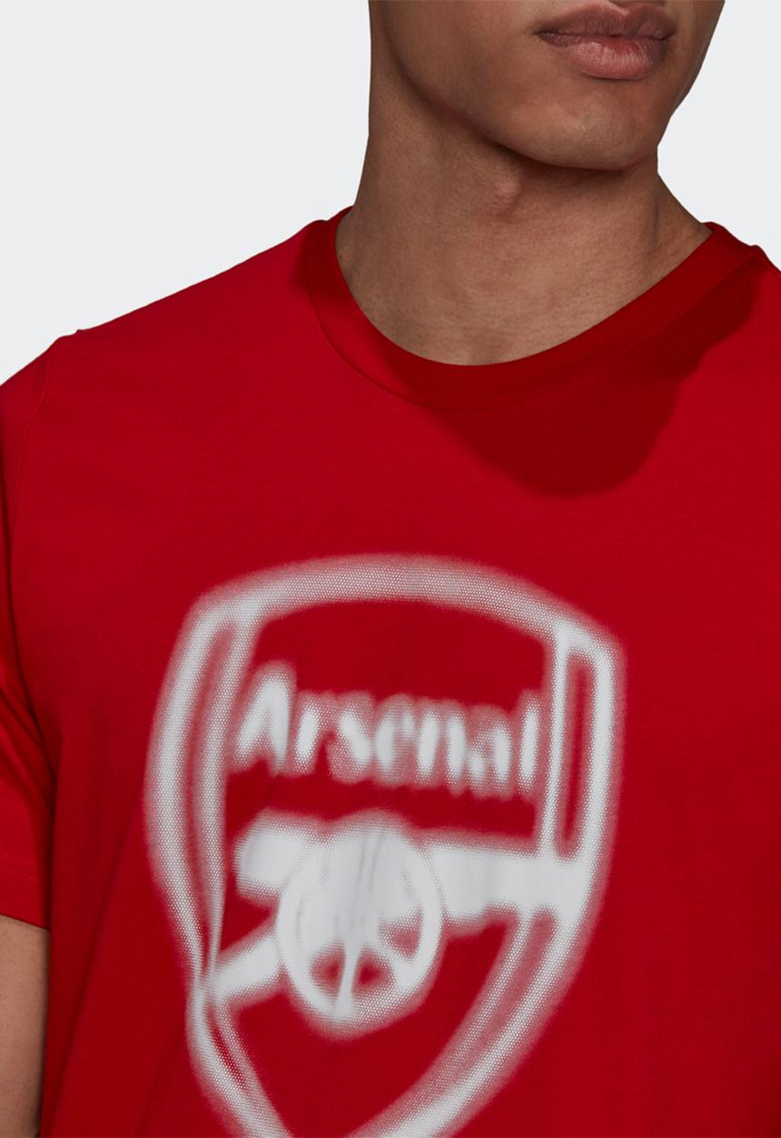 adidas Performance - Arsenal Blurred Badge Logo Tee- 22  scarlet
