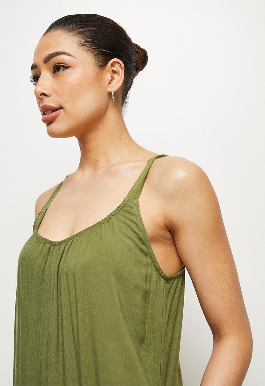 edit - Oversized harem jumpsuit - olive
