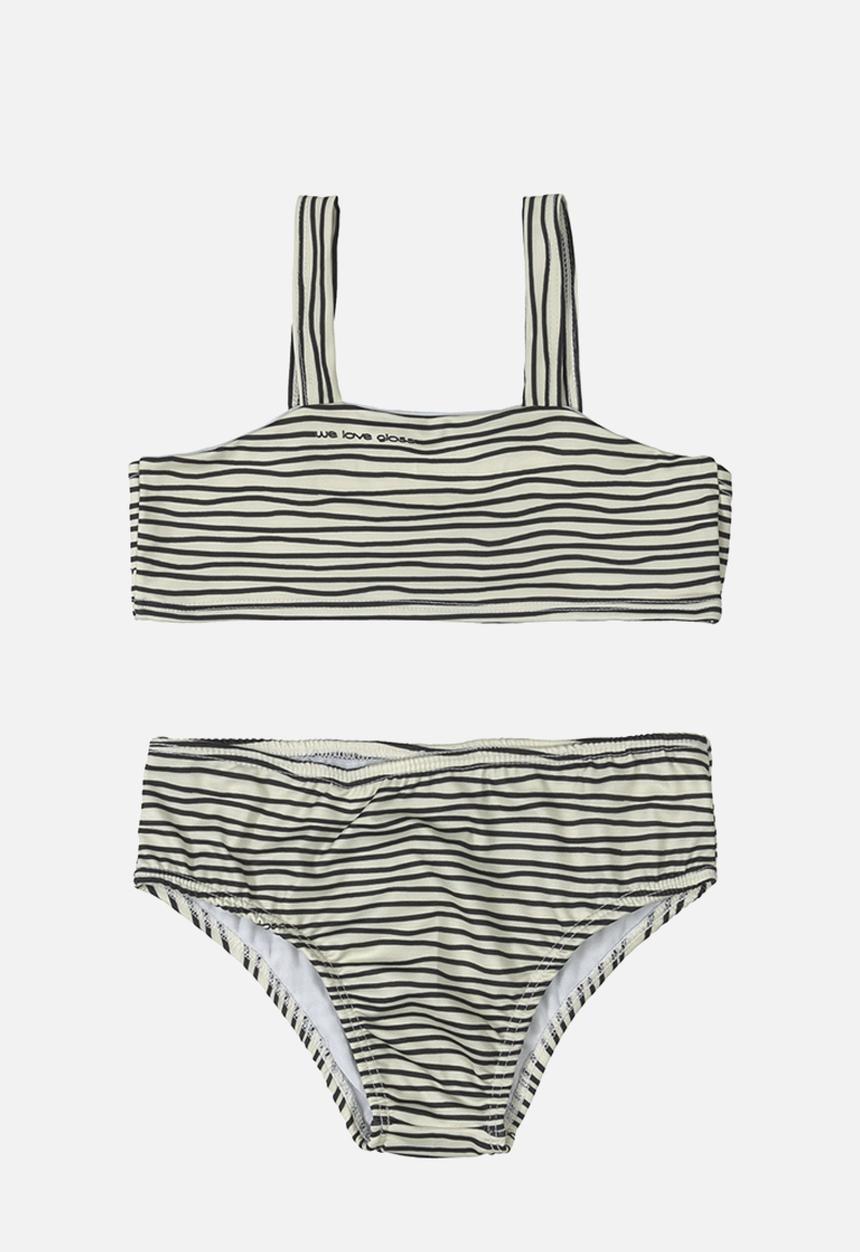 Gloss - Stripe 2 piece bikini set - off white