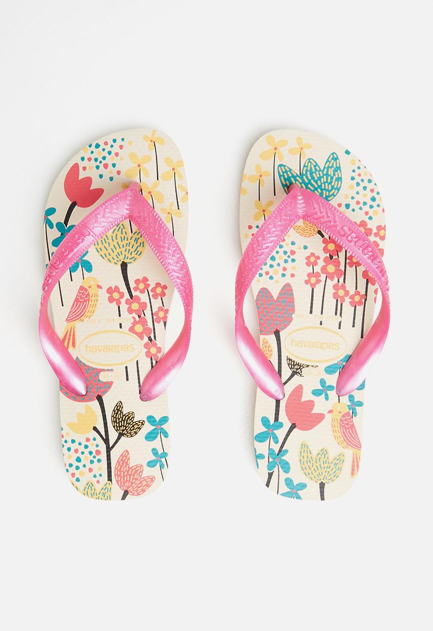 Havaianas - Kids flores - beige & pink