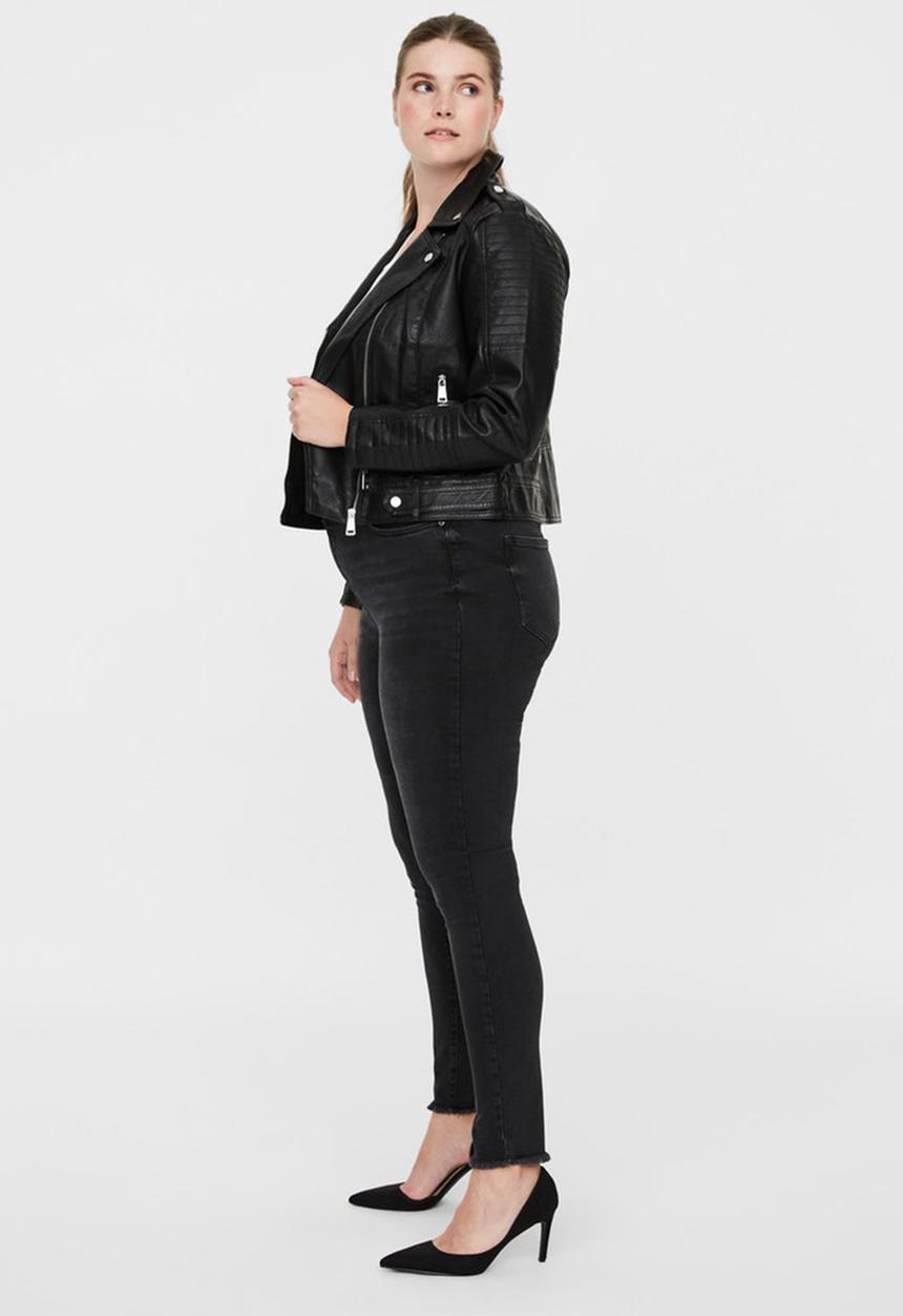 Vero Moda - Curve kerriultra short coated jacket - black