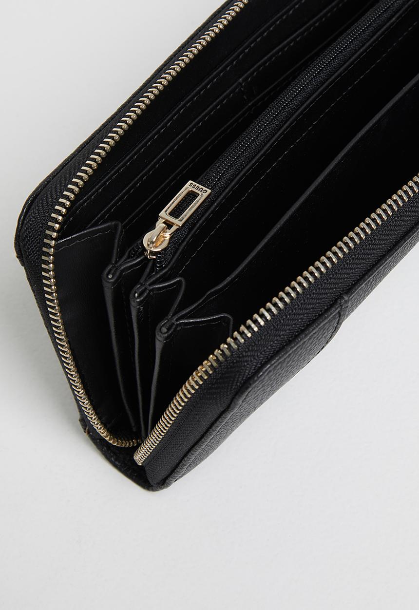 GUESS - Naya slg large zip around - black