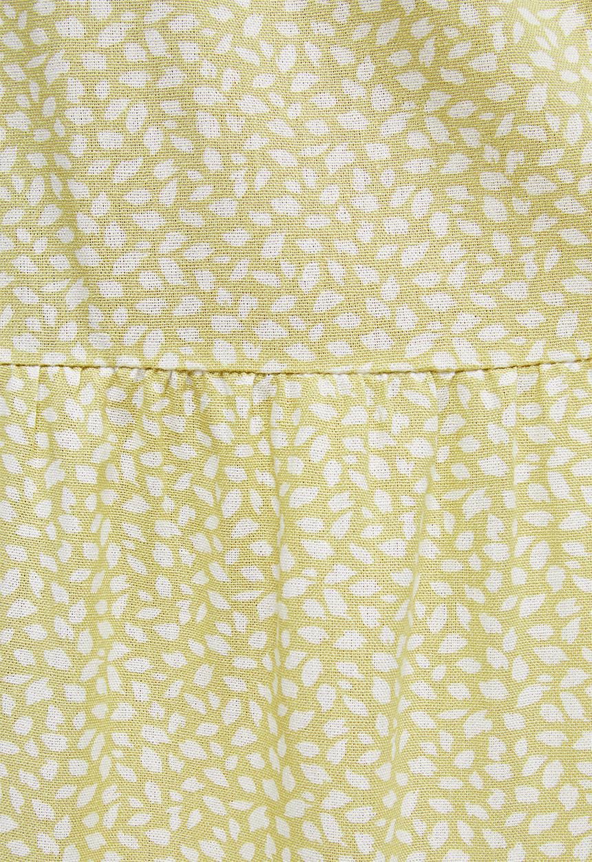 MILLA - Tiered maxi skirt - lime & white