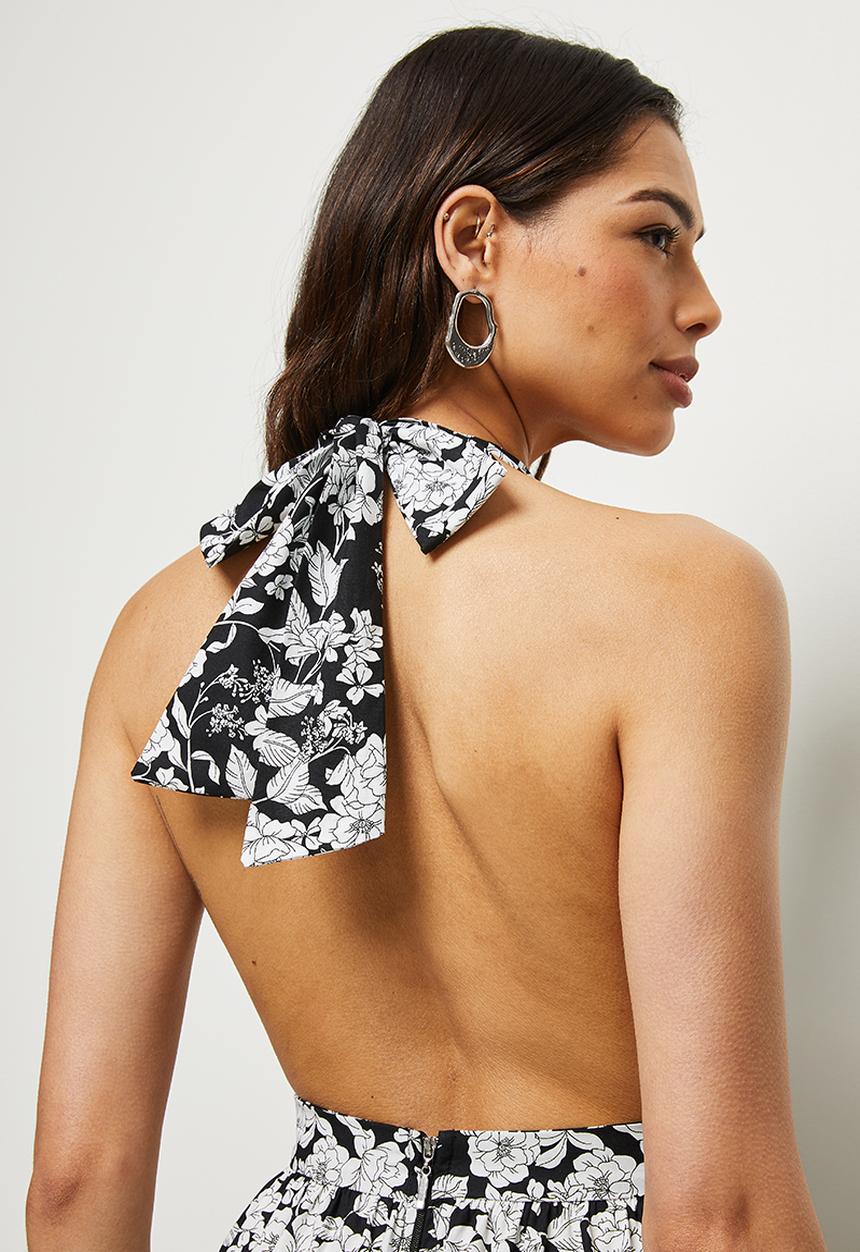MILLA - Open back halter maxi dress